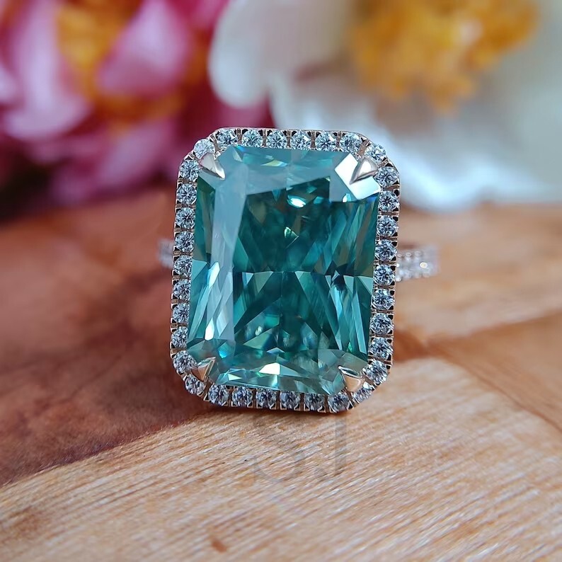 RARE 13.40 Ct Radiant Cut Certified Treated Blue Diamond