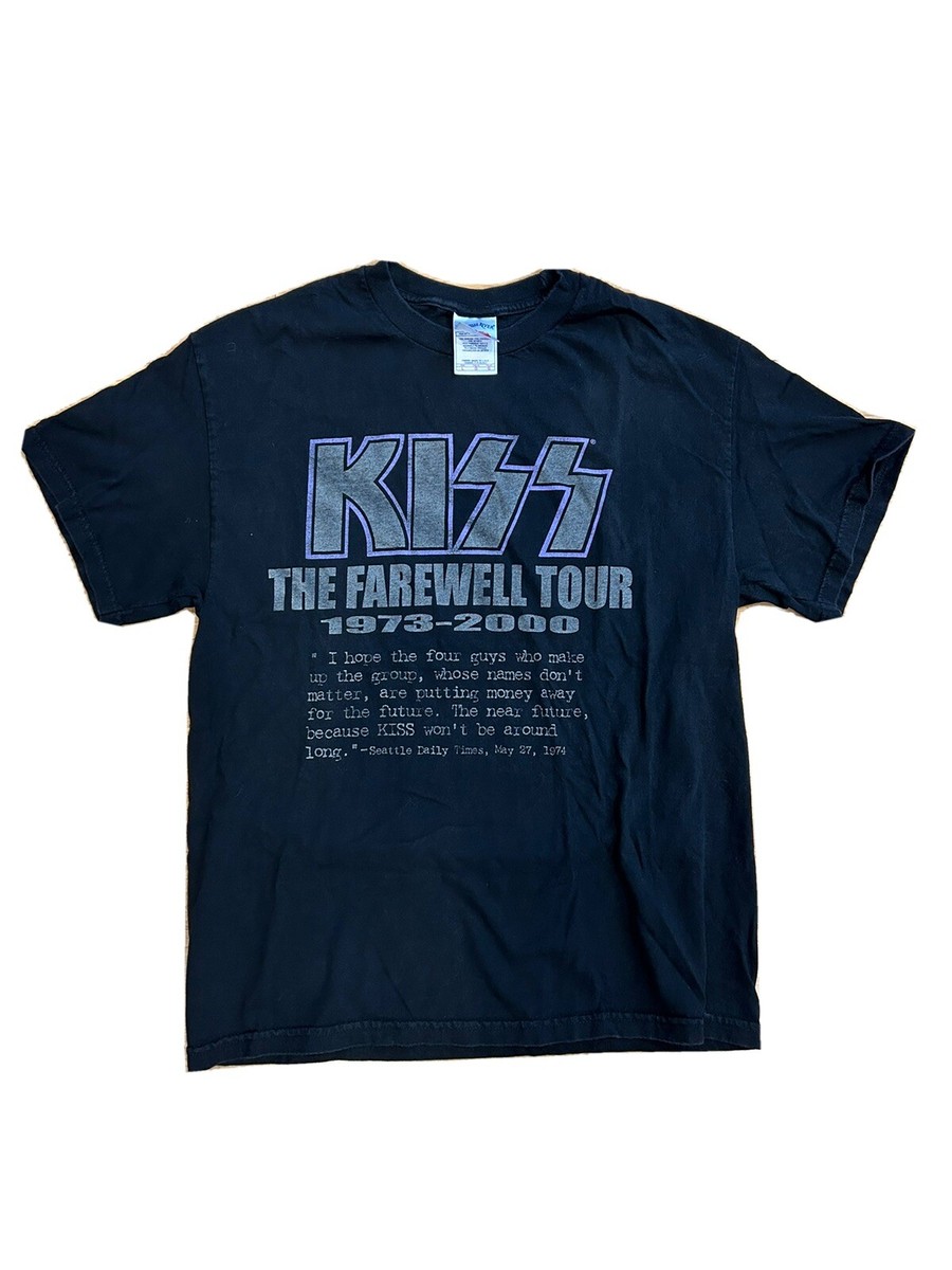 Vintage Kiss The Farewell Tour 1973-2000 t-shirt Large Pre