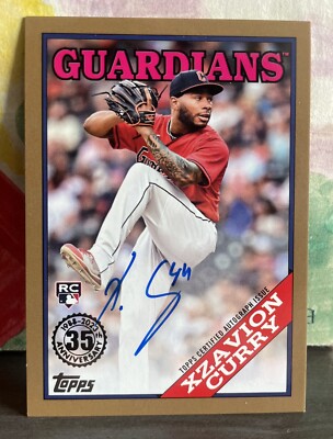 2023 Topps Update Xavion Curry Rookie Auto GOLD 08/50 #88BAU-EV Cleveland RC