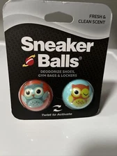 SNEAKER BALLS 2-Pack Shoe Deodorizer Locker Room Gym Bag Closet New OWLS