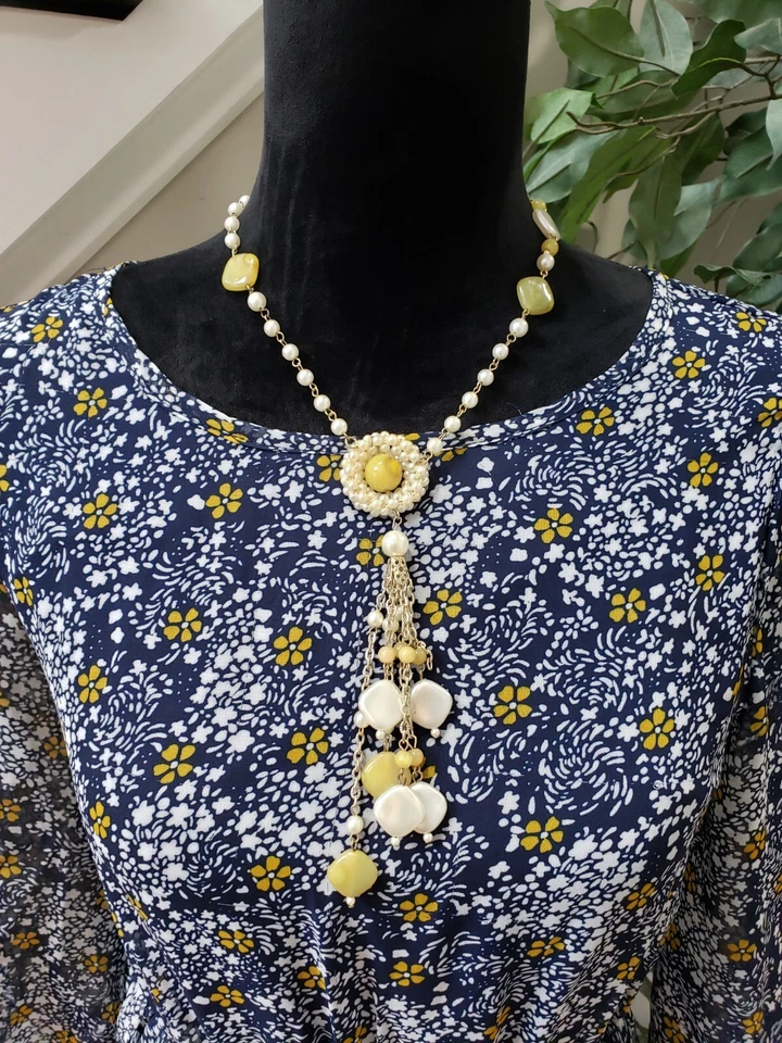 Vestido para mujer Freebird multicolor poliéster cuello redondo manga larga hasta la rodilla S Foto 2 de 4