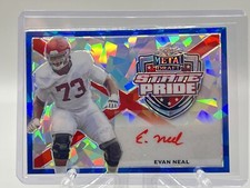 2022 Leaf Metal Draft Evan Neal Blue Crystal State Pride Rookie Auto #/20 SP RC