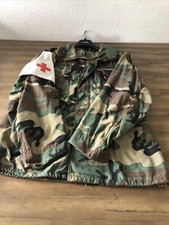 Vintage US Army M65 Field Jacket Woodland Camo Cold Weather Sz Medium Long.