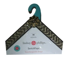 Lindsay Phillips Switchflop Medium Brown Waynette Straps Fits 7-8 Flip Flops NEW