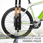 2-Tubes Bike Fishing Rod Pole Holder Secure Mount Rack for Bike Bicycle Fishing