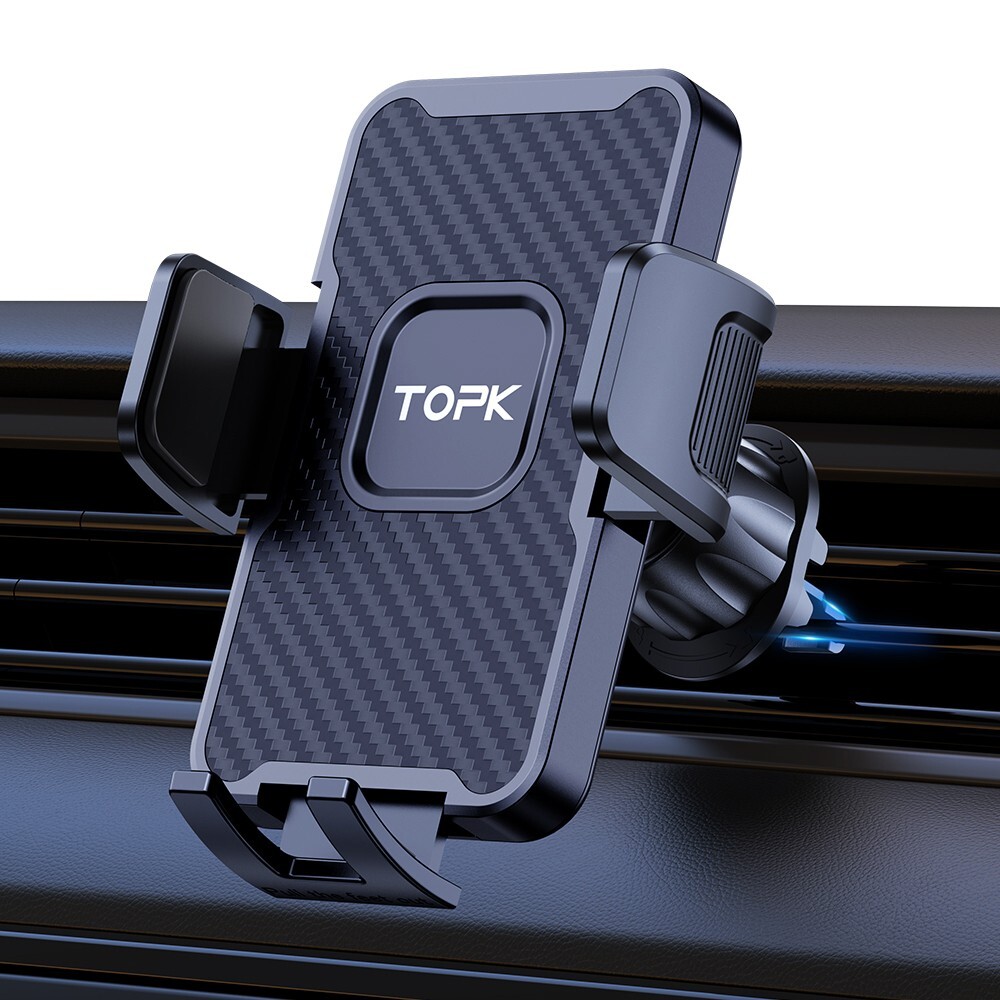 TOPK Phone Mount for Car Universal Air Vent with Hook Clip Car Phone Holder-image
