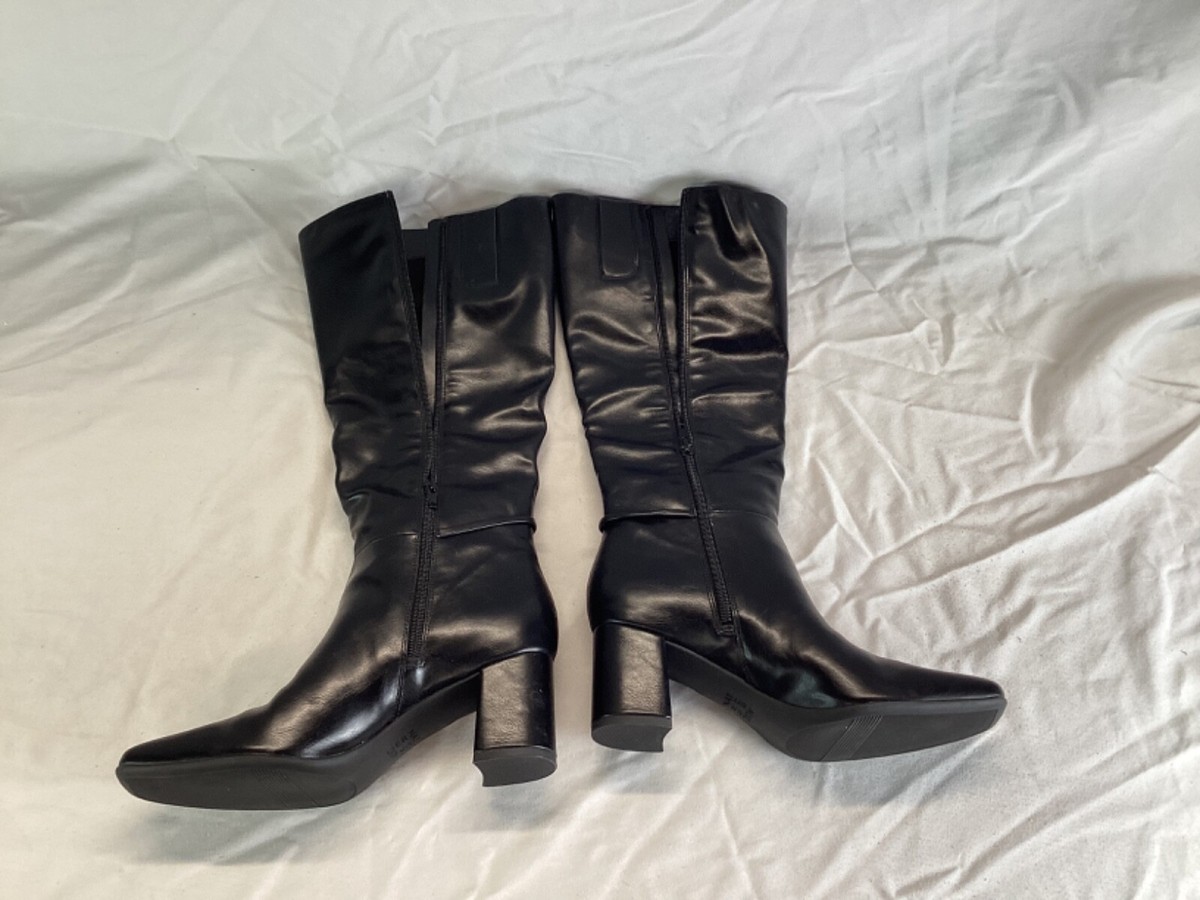 Naturalizer Womens Waylon Faux Leather Wide Calf Knee-High Boots Black Size  9M