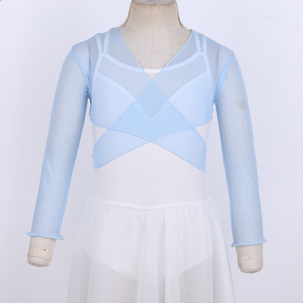 Girls Long Sleeve Dance Wrap Top Ballet Dancer Wrap Sweater Gymnastics