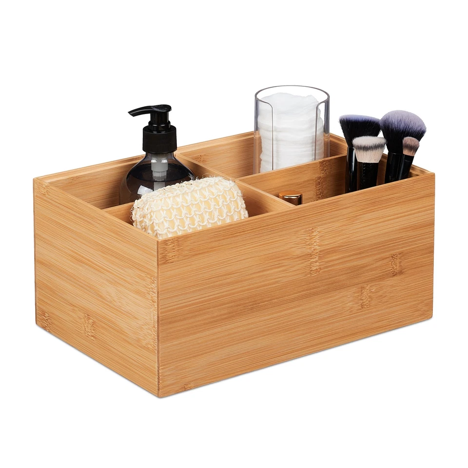 Boîte de rangement caisse empilable casier à compartiments naturel léger - Photo 1/1