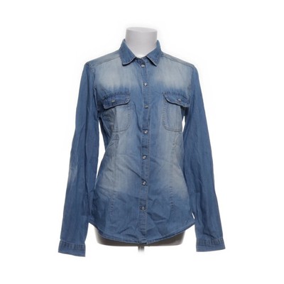 Studio Studio, Jeanshemd, Größe: M, Blau, Baumwolle, Einfarbig, Denim #Fku