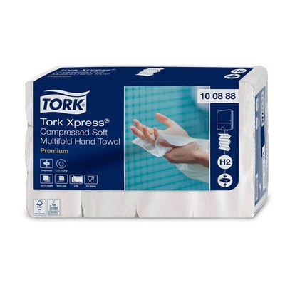 TORK Papierhandtücher 100888 Xpress  H2 Premium Interfold-Falzung 2-lagig...