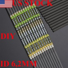 12x 33" Pure Carbon Arrow Shaft DIY Straightness .001 SP 300-500 Archery Hunting