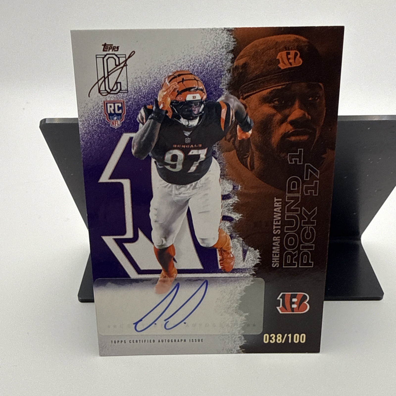 2025 Topps Signature Class Shemar Stewart Auto /100 Rookie Card Purple