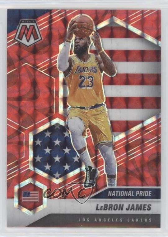 2020-21 Panini Mosaic National Pride Reactive Red Prizm LeBron James #247 1gk6