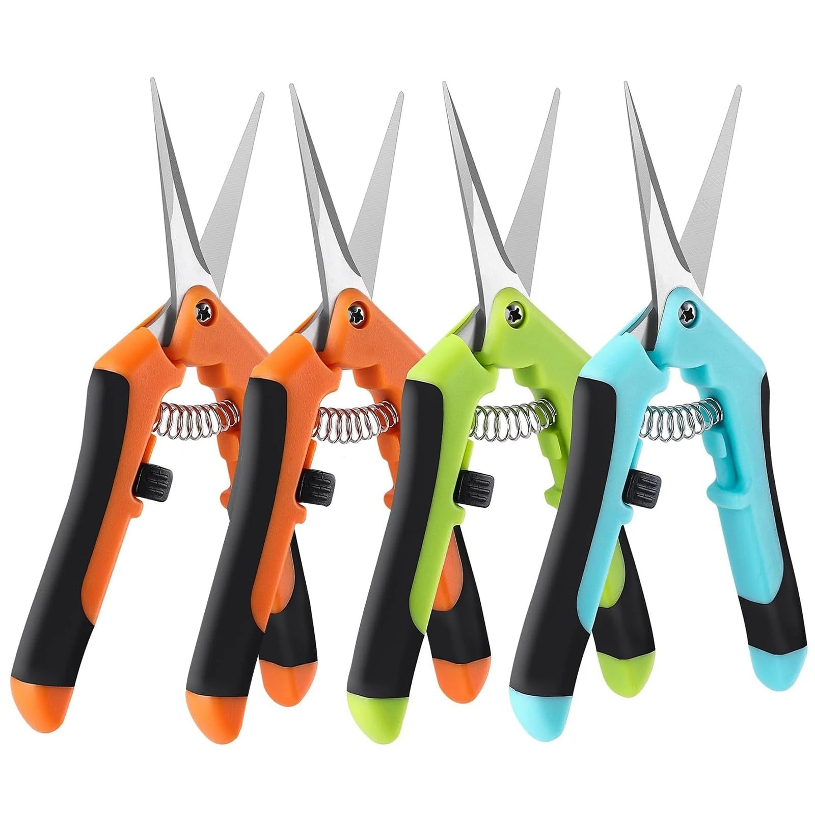 4 Pack Garden Pruning Shears, Stainless Steel Shears, Gardening Shears Scisso...