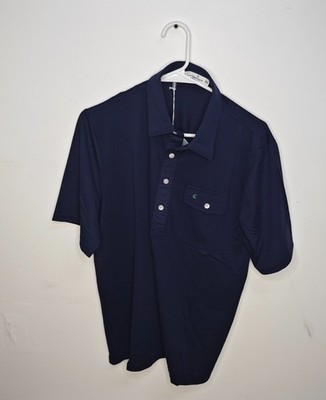 Criquet Men's Performance Players Polo Shirt - Nassau Navy L Large
