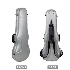 Crossrock Violin Case for 4/4 Full-Size Violin Security Lock-Silver