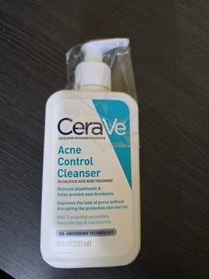 New CeraVe Acne Control Face Cleanser w/2% Salicylic Acid - Clear & Prevent Acne