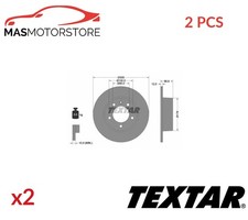 BREMSSCHEIBEN SATZ PAAR HINTEN TEXTAR 92111203 2PCS A FÜR OPEL MOVANO