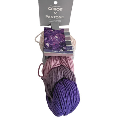 Caron X Pantone Bamboo/Acrylic/Nylon Ultra Violet Minerals Yarn 1 Skein