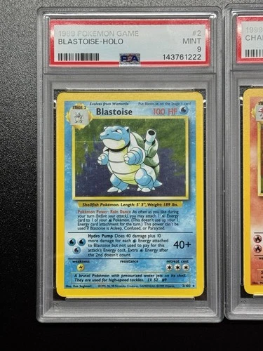 1999 Pokémon Game Base Set Unlimited Blastoise PSA 9 2/102