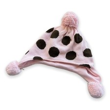 Gymboree Girls Hat Sz 5 6 7 Sweeter Than Chocolate Parfait Pink Brown Polka Dot