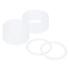 15Pcs Dream Catcher Rings, 2.9" Plastic Macrame Wreath Floral Round Hoop, White