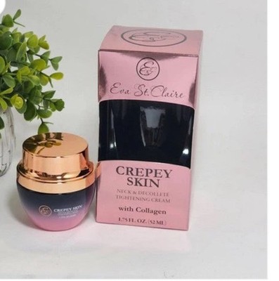 Eva St Claire Crepey Skin Neck & Decollete Tightening Cream Collagen 1.75 fl oz