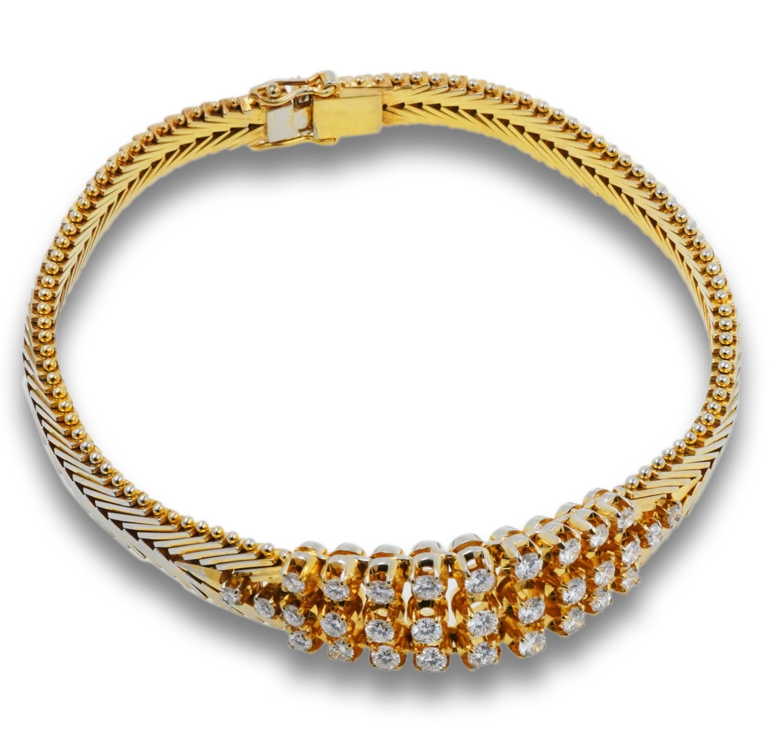 Bangle bracelet brilliant 750 gold 18 kt yellow gold ladies value 6900,--image