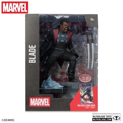 MCFARLANE TOYS McFarlane Marvel Blade with Scene (Blade #1) Maßstab 1:6 Sammlerstück mit Comic