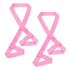 Roller Skate Leash 2Pcs - Adjustable Ski Boots Carrier Strap - Pink