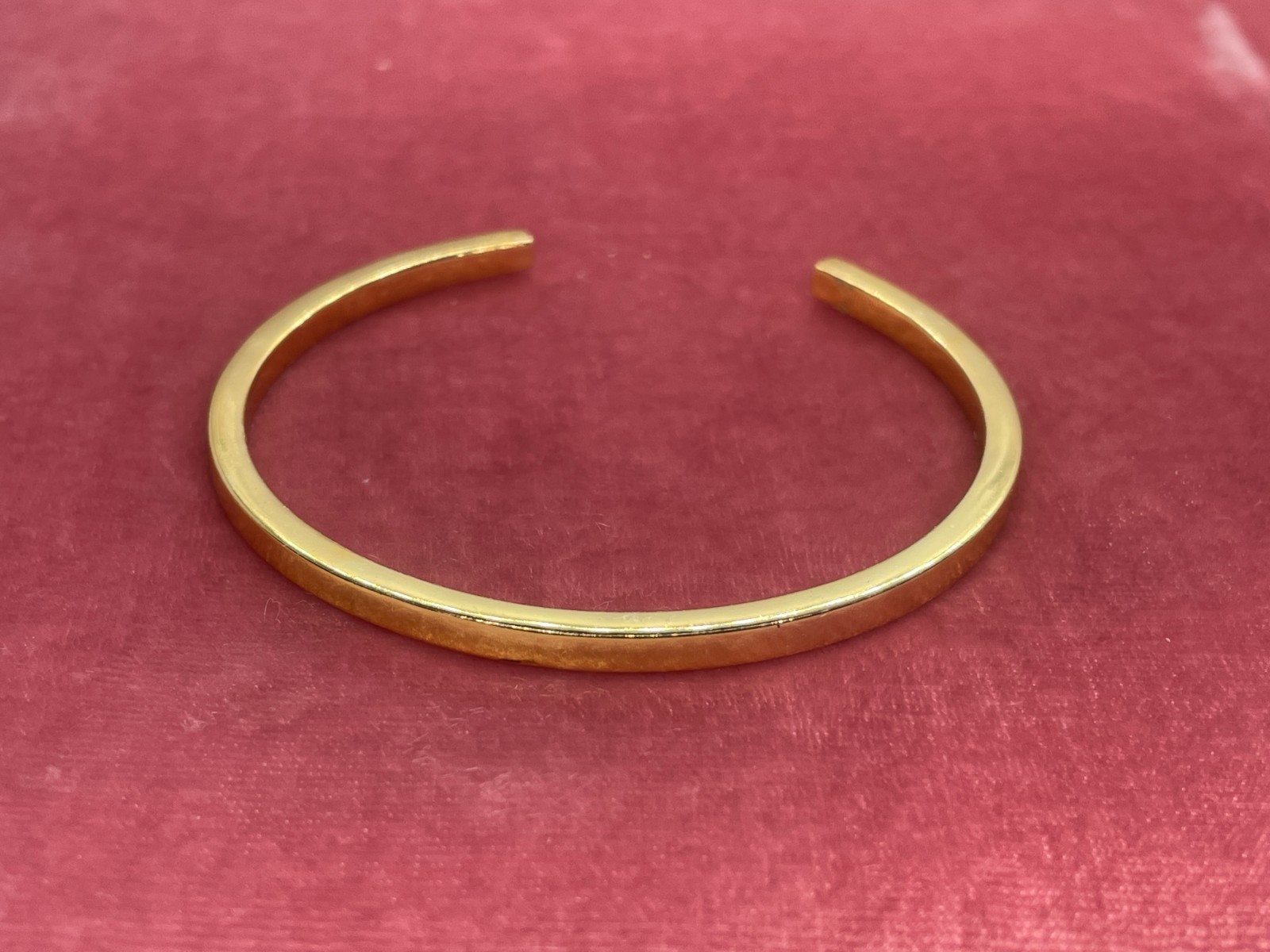 SOLID STERLING SILVER CUFF BANGLE BRACELET 15G VI… - image 1