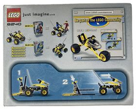 LEGO 8240 Technic Slammer Stunt Bike 2001 Building Set NEW SEALED w Box Wear+