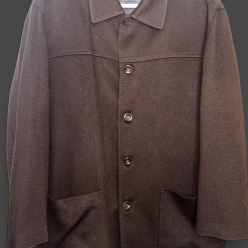 Ermenegildo Zegna Brown Cashmere Coat Men Size 50; Medium Made in Italy