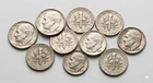 10 LOT PRE 1964 ROOSEVELT DIMES-$1 FACE VALUE-90% SILVER-CIRCULATED