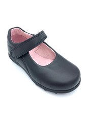 Startrite Black Leather Hook & Loop School Shoes Frenzi