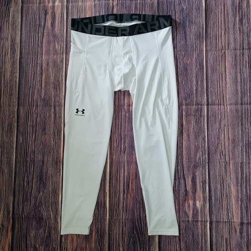 UNDER ARMOUR Men's Sz 2XL Heat Gear Armour Compression Leggings Logo 3/4 Leg