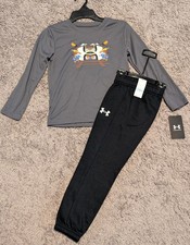 NWT Under Armour Sz. 5 Sports Theme Football Athletic Outfit Shirt Pants