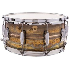 Ludwig LB464R Raw Brass Phonic 6.5x14 Snare Drum with Imperial Lugs