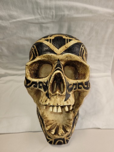 Summit Collection Resin Skull Tribal Tattoo Biker Death Skull (97 WUI) Vintage 