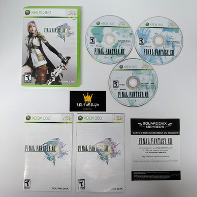 Final Fantasy XIII 13 (Microsoft Xbox 360, 2010) CIB EN+FR Manuals