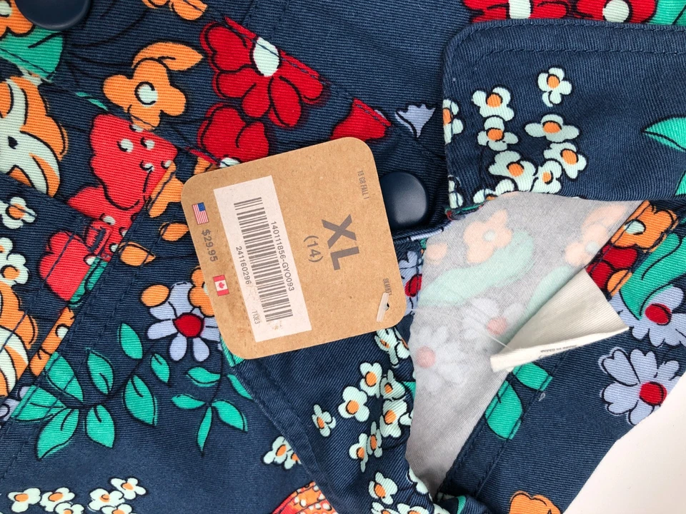 Nuevo con etiquetas Niña’s Crazy 8 Floral Denim Chaqueta y Pantalones a Juego Talla 14-XL Foto 3 de 4