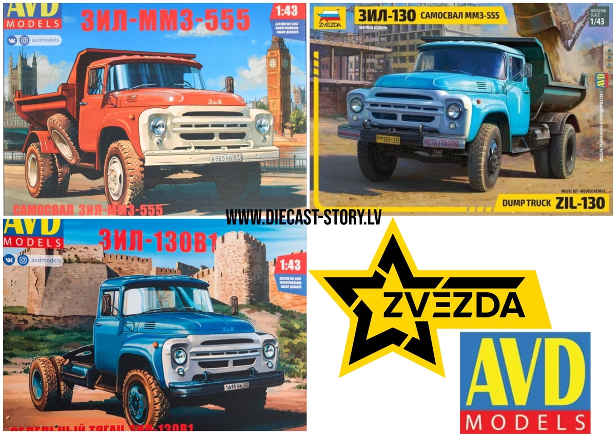 Kit Camion ZIL-130 Dump Truck – Échelle 1/43 – Zvezda Z43004 – Modélisme