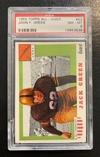 1955 Topps All American John F. Green #53 PSA 8 NM-MT-NICE FOOTBALL CARD! TWT