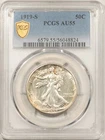 1919-S WALKING LIBERTY HALF DOLLAR - PCGS AU-55, RARE! LUSTROUS!