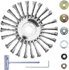 8 Inch Steel Wire Weed Eater Blades, Universal Weed Eater Attachments, Brush Cut