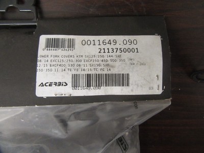 Acerbis untere Motorrad Gabelabdeckungen KTM/Husqvarna   Teil. Nr 0011649.090
