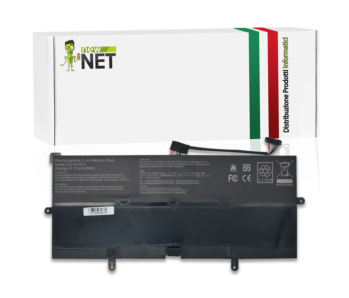 Batteria Asus C302CA C21N1613 7.7V 39Wh - Compatibile Chromebook Flip