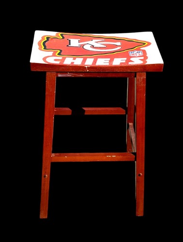 Hand-Made (QUALITY)KC CHIEFS Bar Stool - Picture 17 of 17
