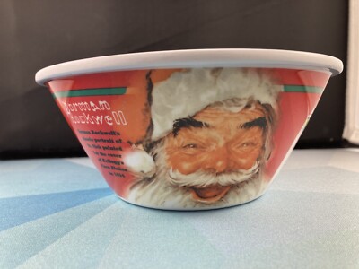 2005 Kellogg's Corn Flakes 100th Anniversary Bowl Norman Rockwell Santa
